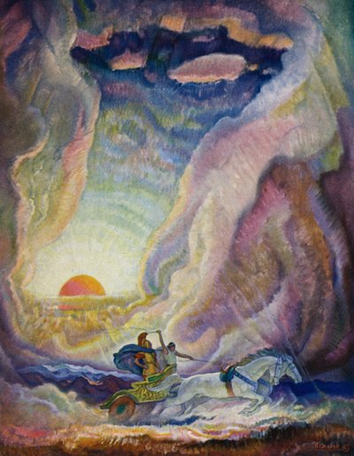 Odyssey: Telemachus in the chariot of Nestor by Newell Convers Wyeth